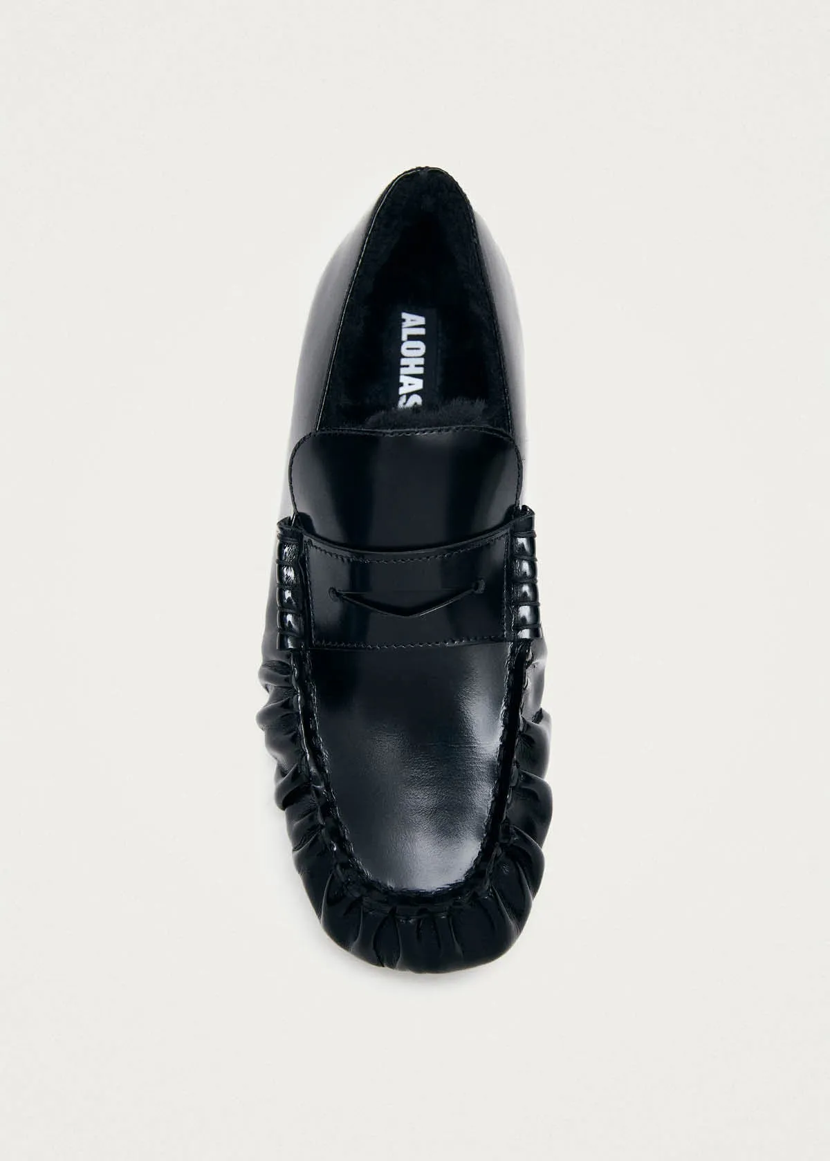 Aven Soft Black Leather Loafers sold by Alohas product image thumbnail 4
