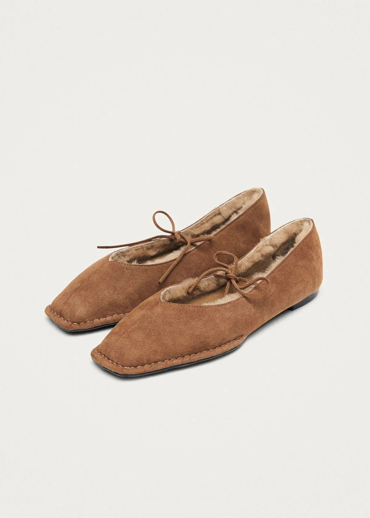 Sway Cozy Tan Leather Ballet Flats sold by Alohas product image thumbnail 5