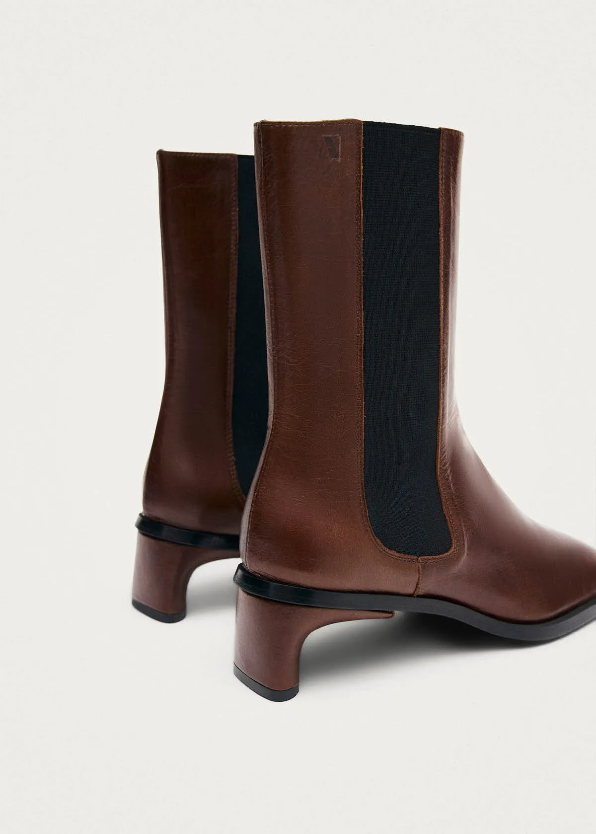 Elowen Rift Dark Chocolate Leather Boots sold by Alohas product image thumbnail 4