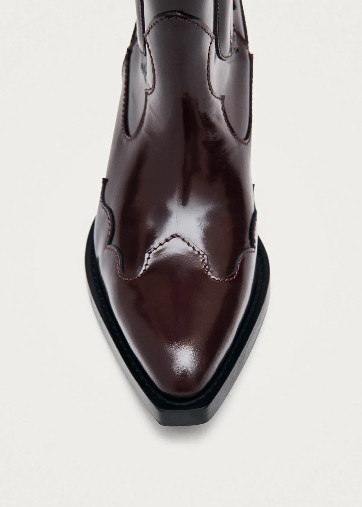 Calyx Burgundy Leather Boots sold by Alohas product image thumbnail 4