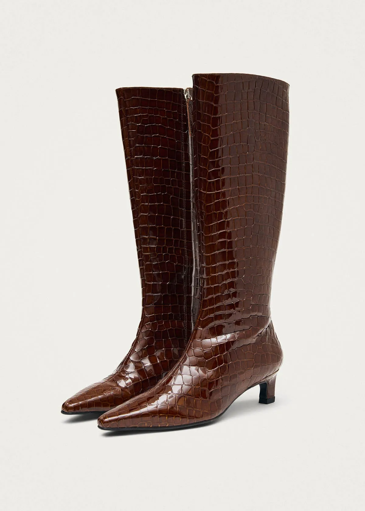 Gema Alli Brown Leather Boots sold by Alohas product image thumbnail 4