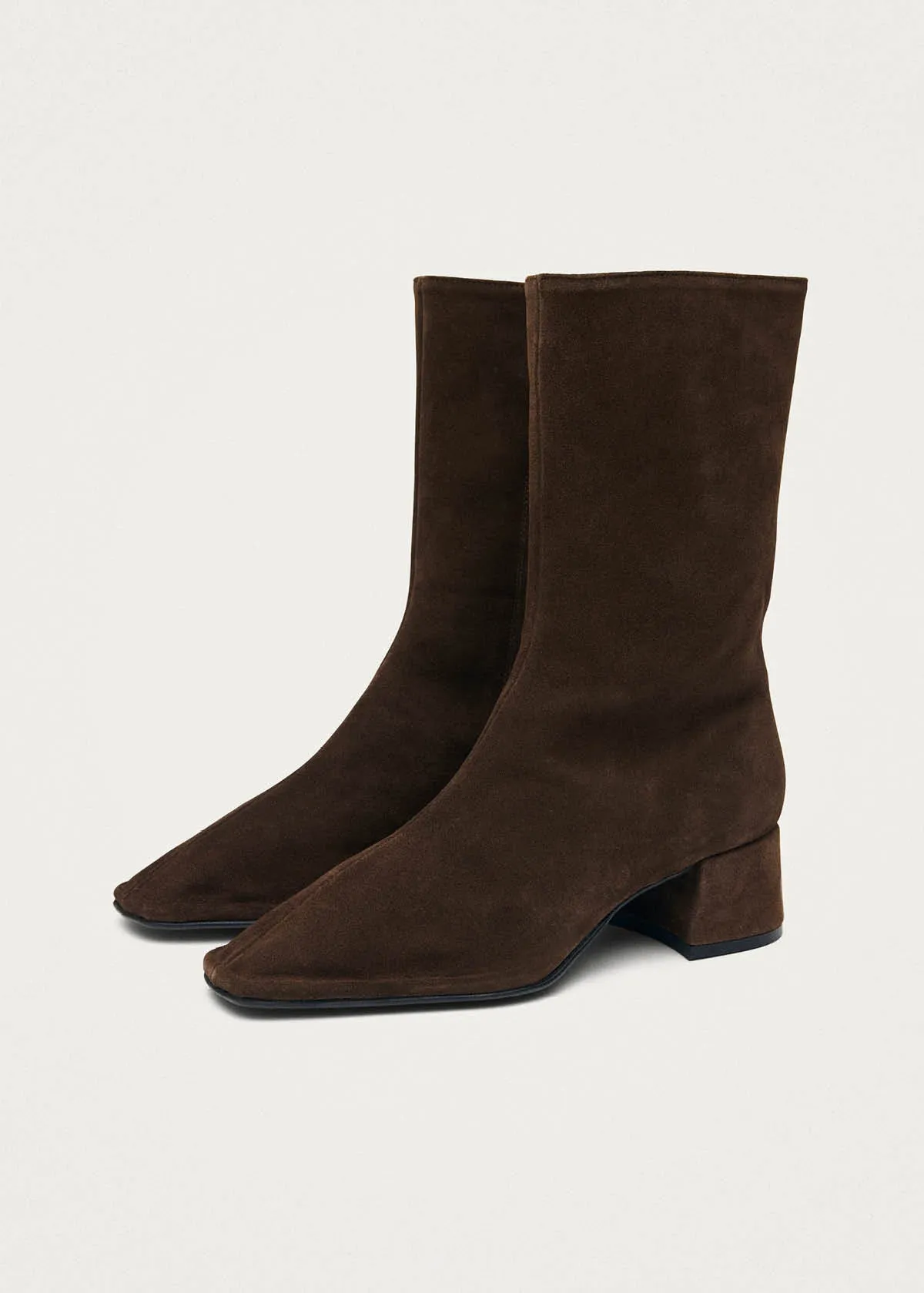 Berlin Suede Brown Leather Ankle Boots sold by Alohas product image thumbnail 5