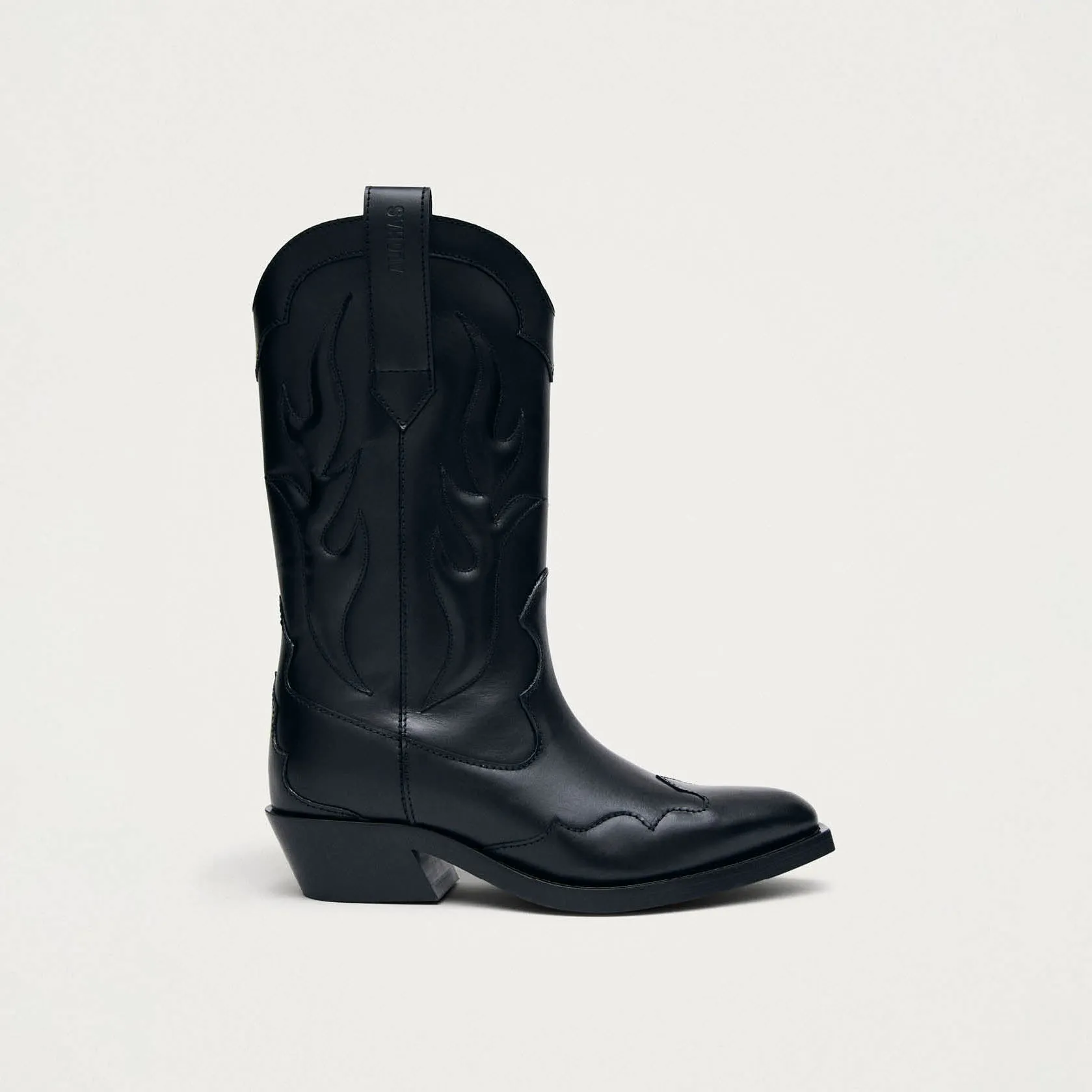 Calyx Black Leather Boots sold by Alohas product image thumbnail 3