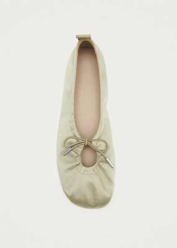 Rosalind Silky Green Ballet Flats sold by Alohas