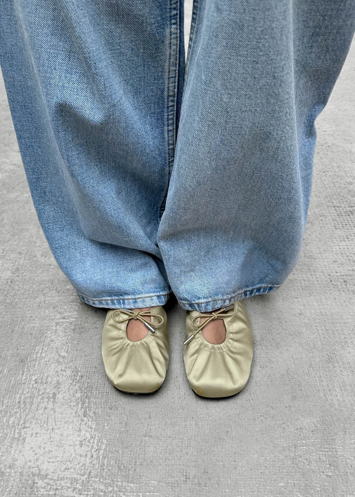 Rosalind Silky Green Ballet Flats sold by Alohas product image thumbnail 2