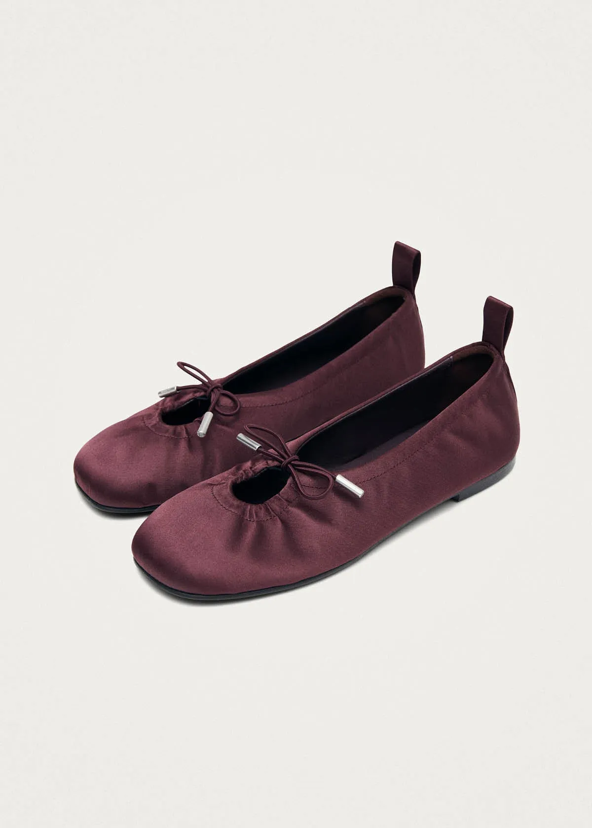 Rosalind Silky Burgundy Ballet Flats sold by Alohas product image thumbnail 4