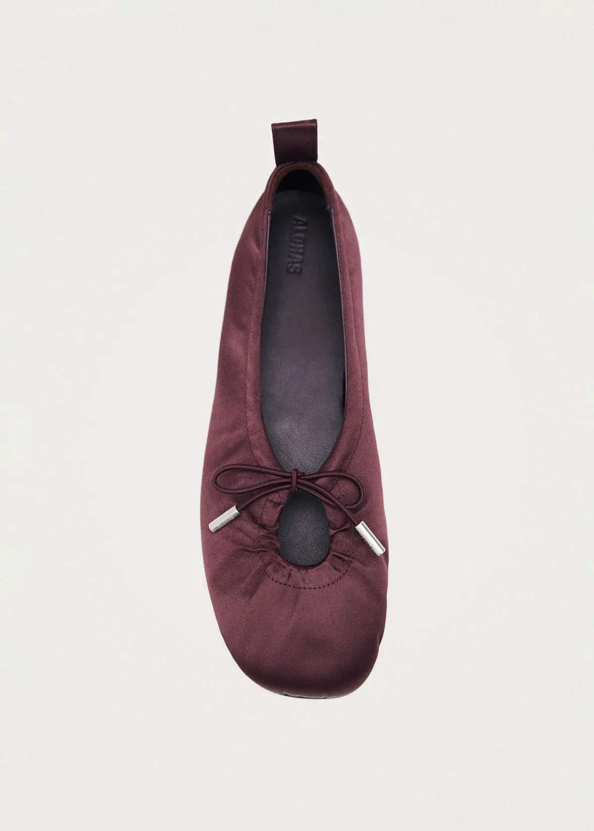Rosalind Silky Burgundy Ballet Flats sold by Alohas