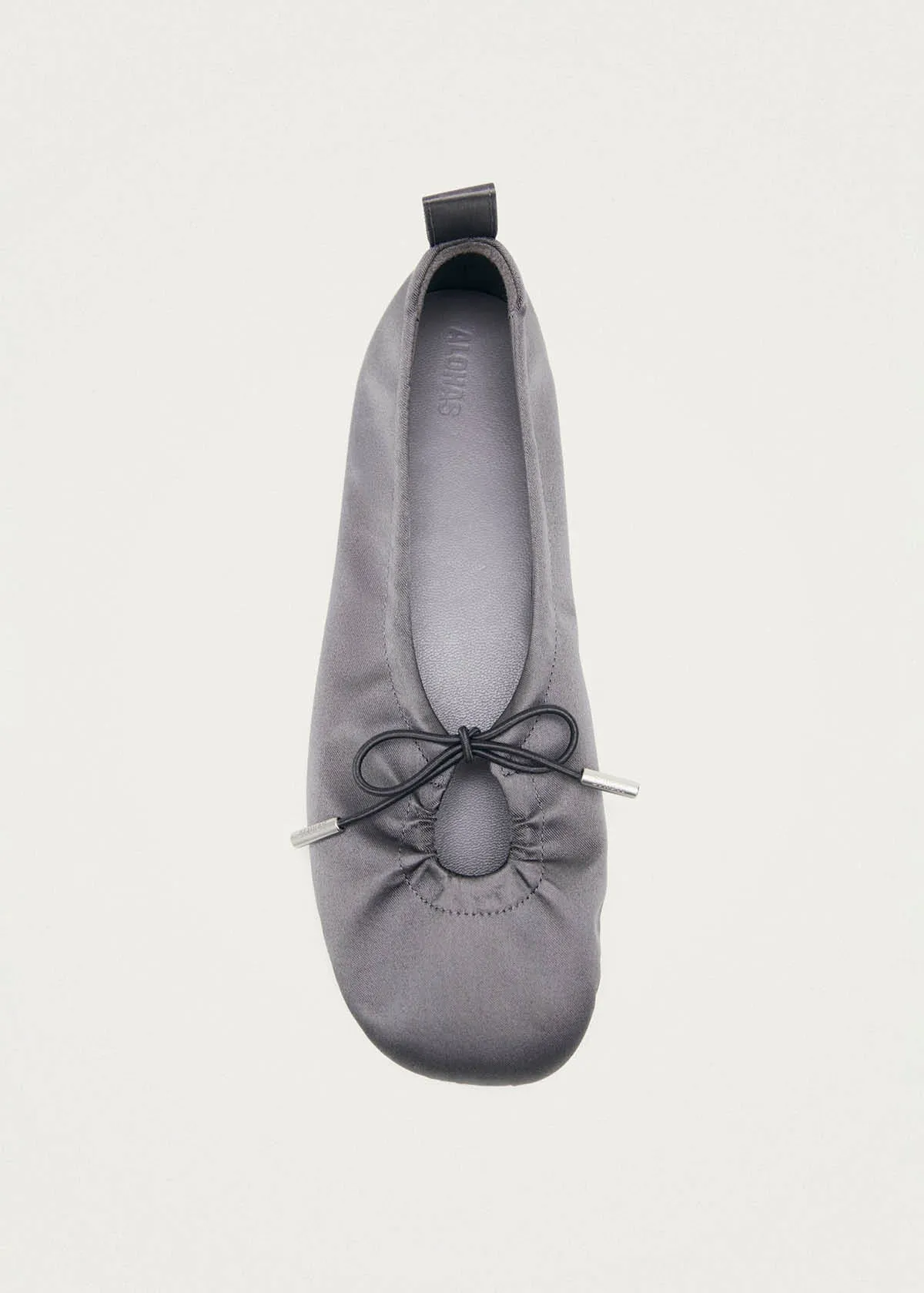 Rosalind Silky Grey Ballet Flats sold by Alohas