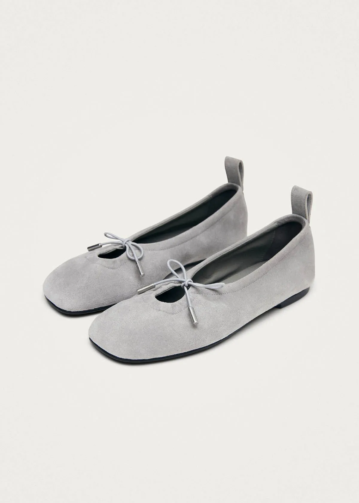 Rosalind Recycled Grey Leather Ballet Flats sold by Alohas product image thumbnail 5