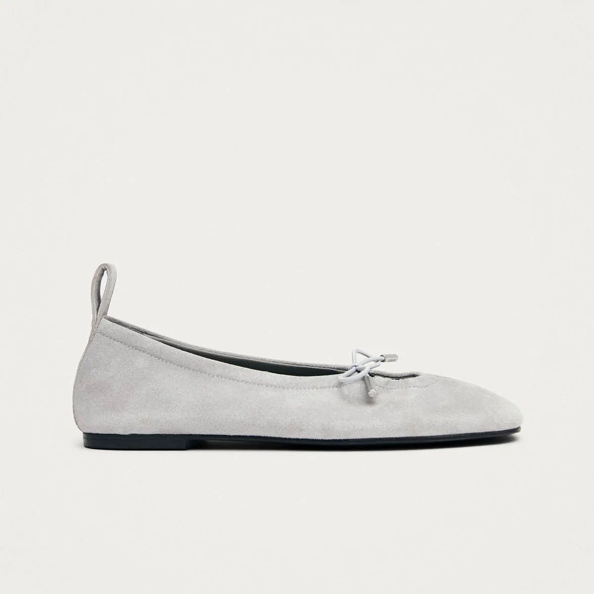 Rosalind Recycled Grey Leather Ballet Flats sold by Alohas product image thumbnail 3