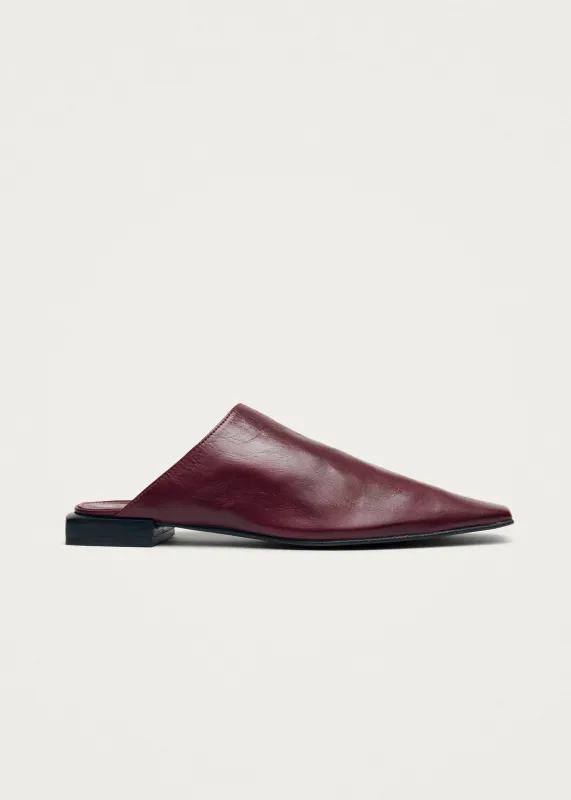 Noe Rift Burgundy Leather Mules sold by Alohas
