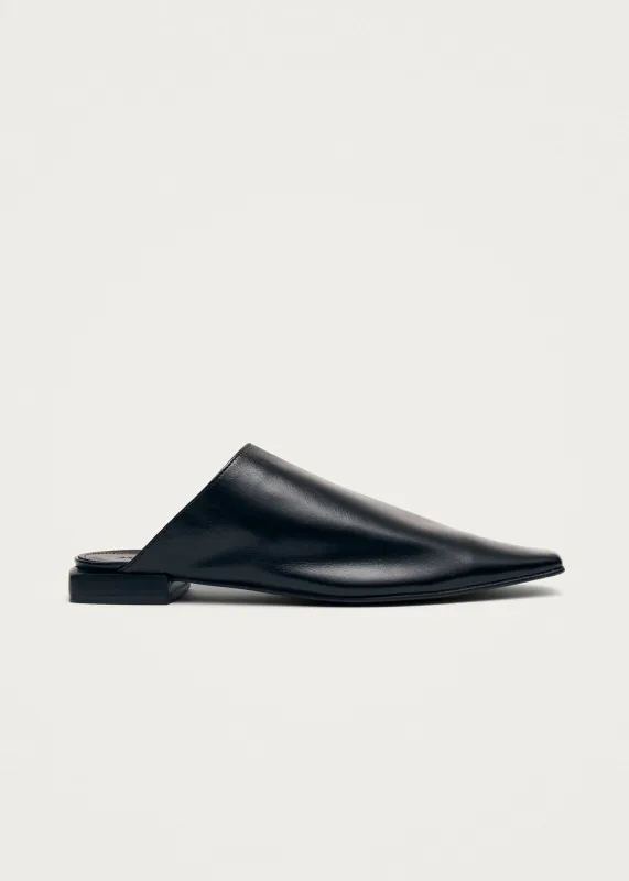 Noe Rift Black Leather Mules sold by Alohas