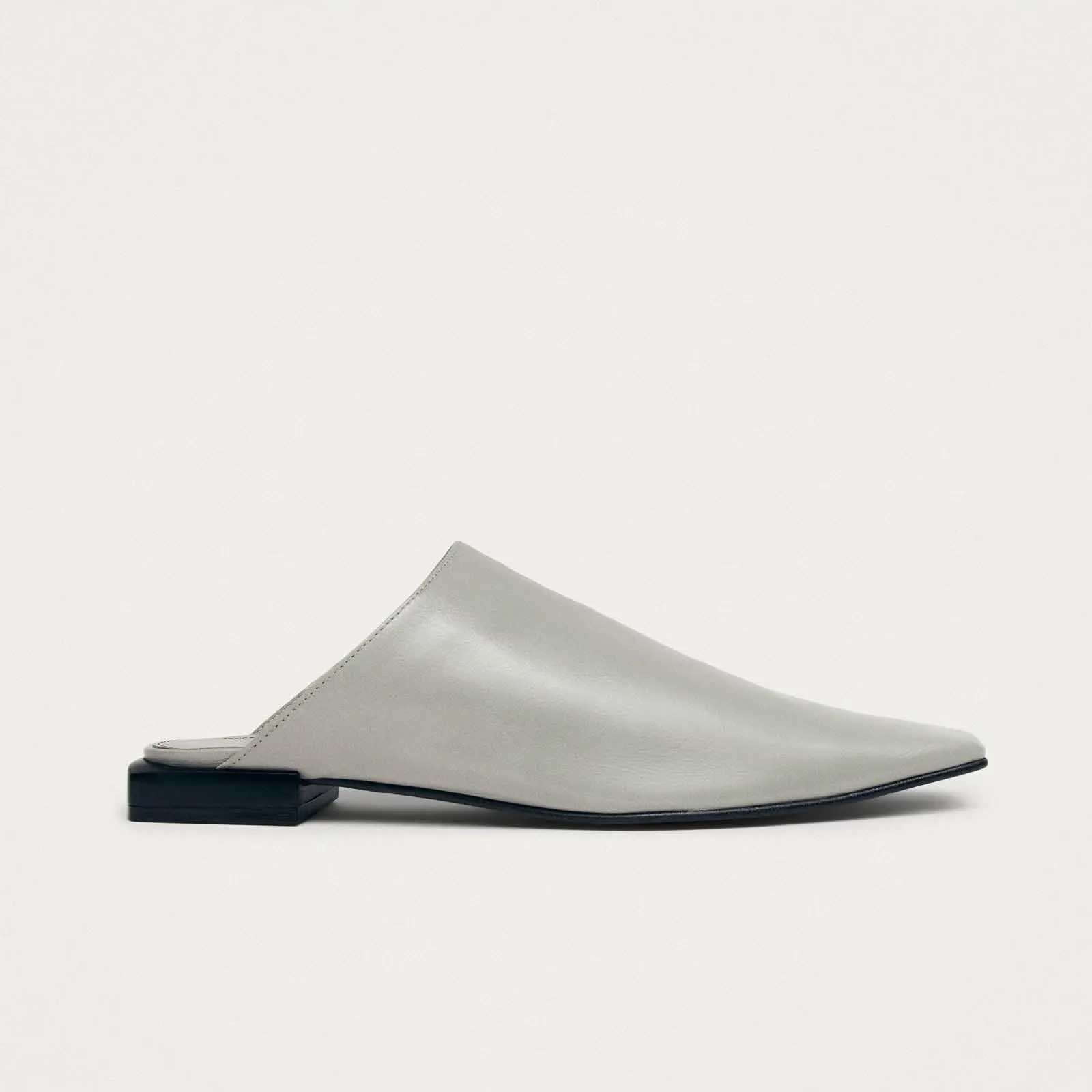 Noe Rift Grey Leather Mules sold by Alohas product image thumbnail 3