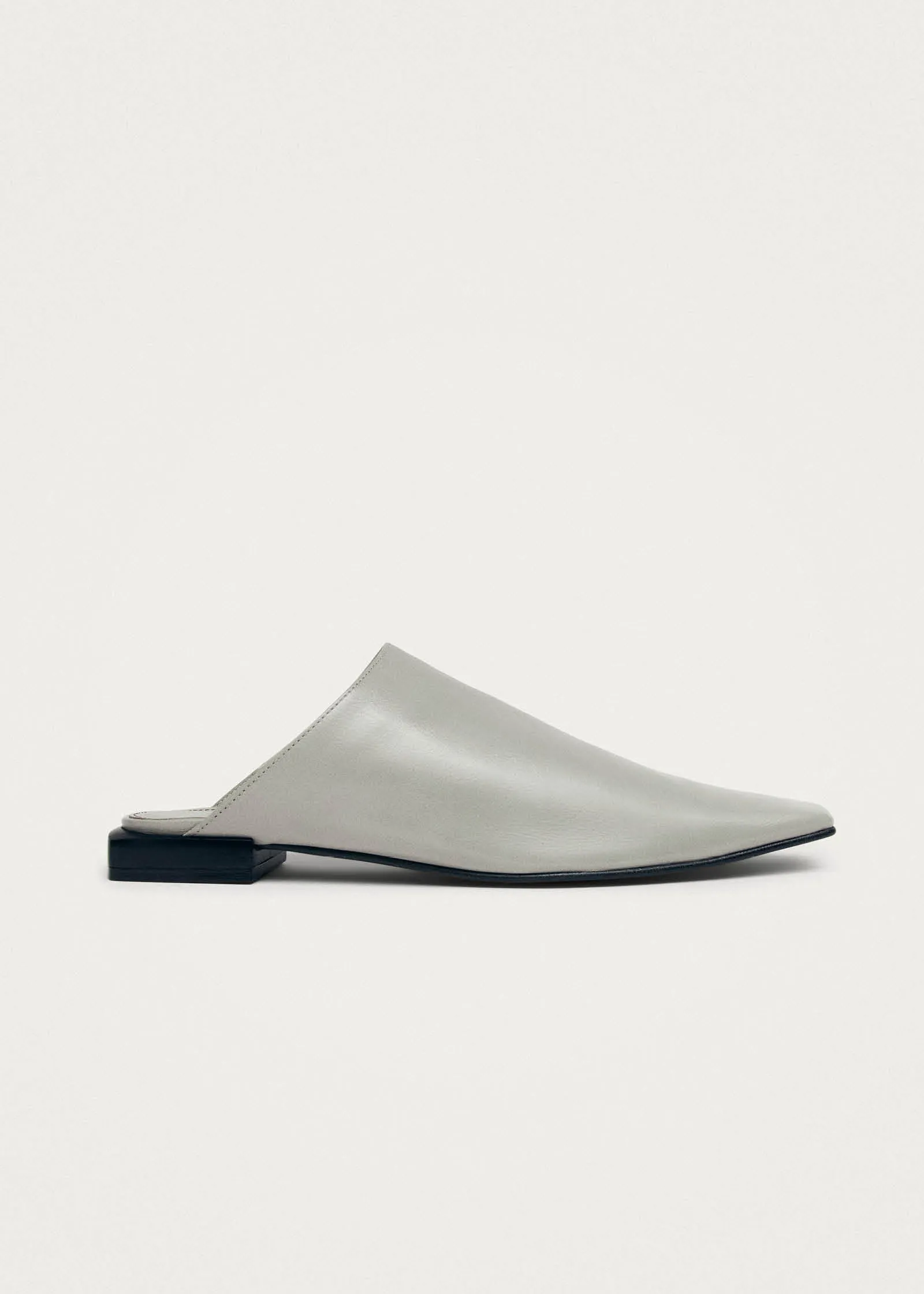 Noe Rift Grey Leather Mules sold by Alohas