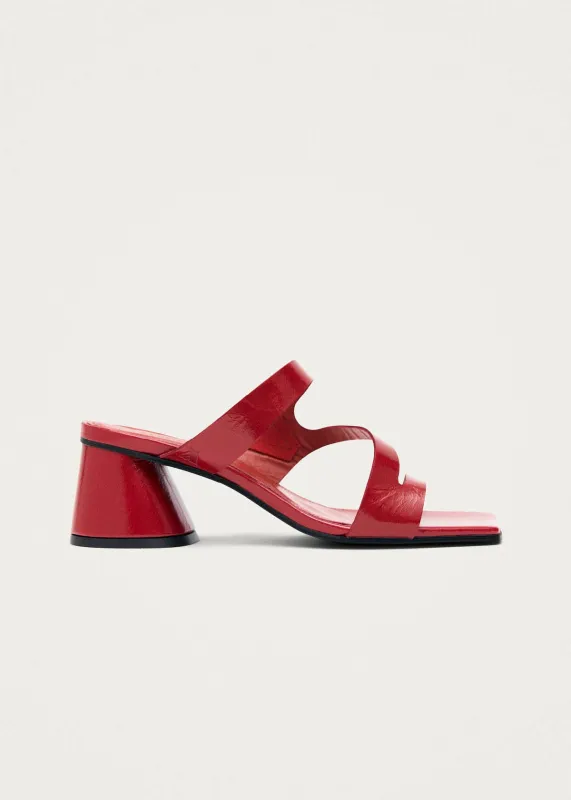 Orielle Rift Red Leather Sandals sold by Alohas