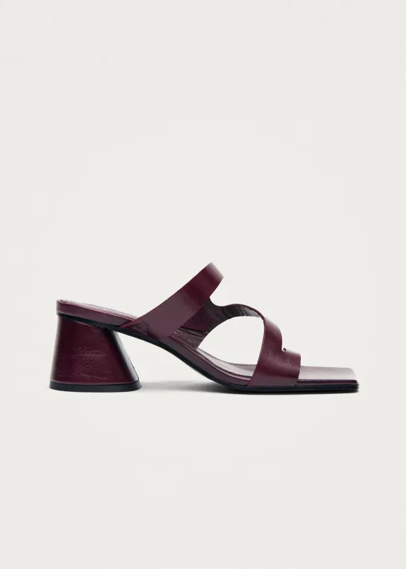 Orielle Rift Burgundy Leather Sandals sold by Alohas