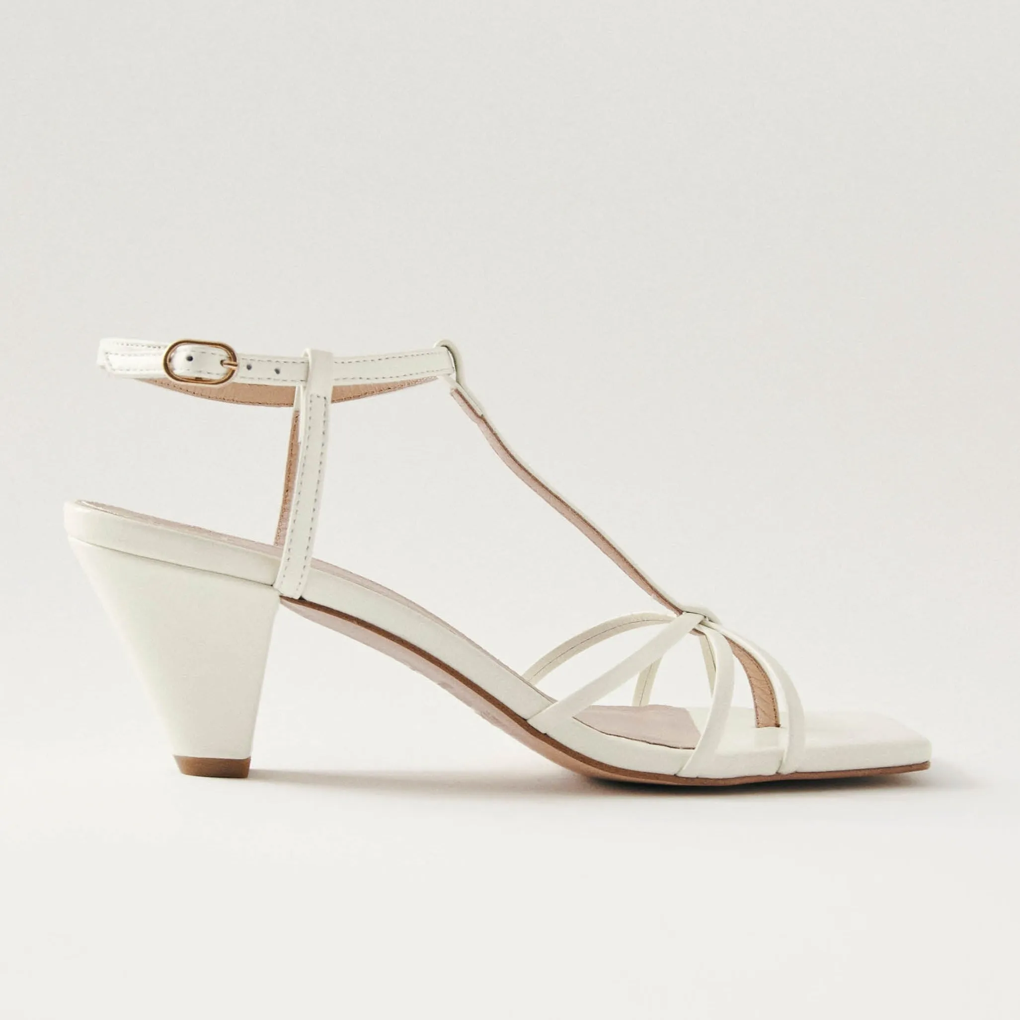 Ines Cream Leather Sandals sold by Alohas product image thumbnail 3