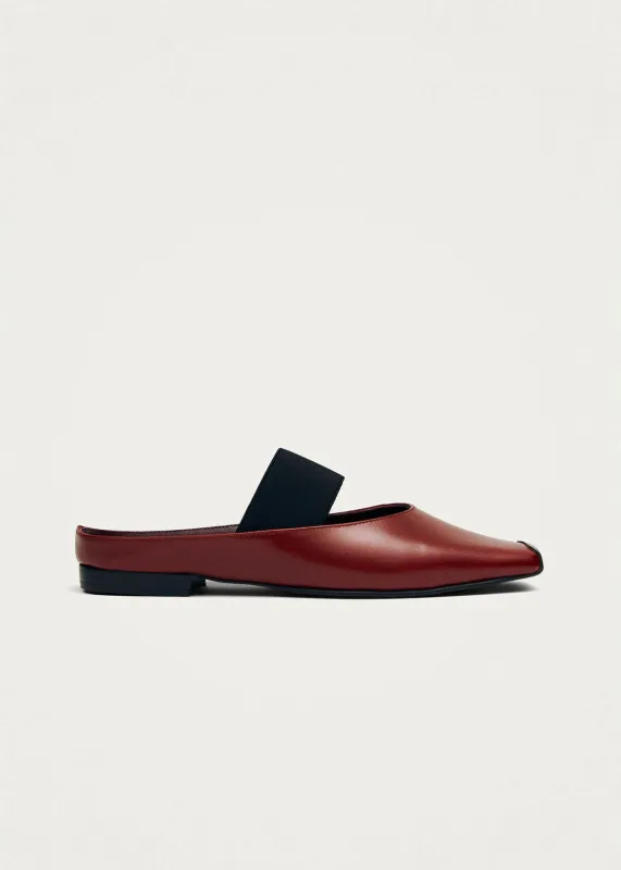 Mele Rift Red Leather Mules sold by Alohas