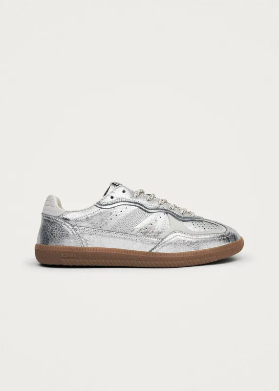 Tb.490 Shimmer Recycled Silver Cream Leather Sneakers sold by Alohas