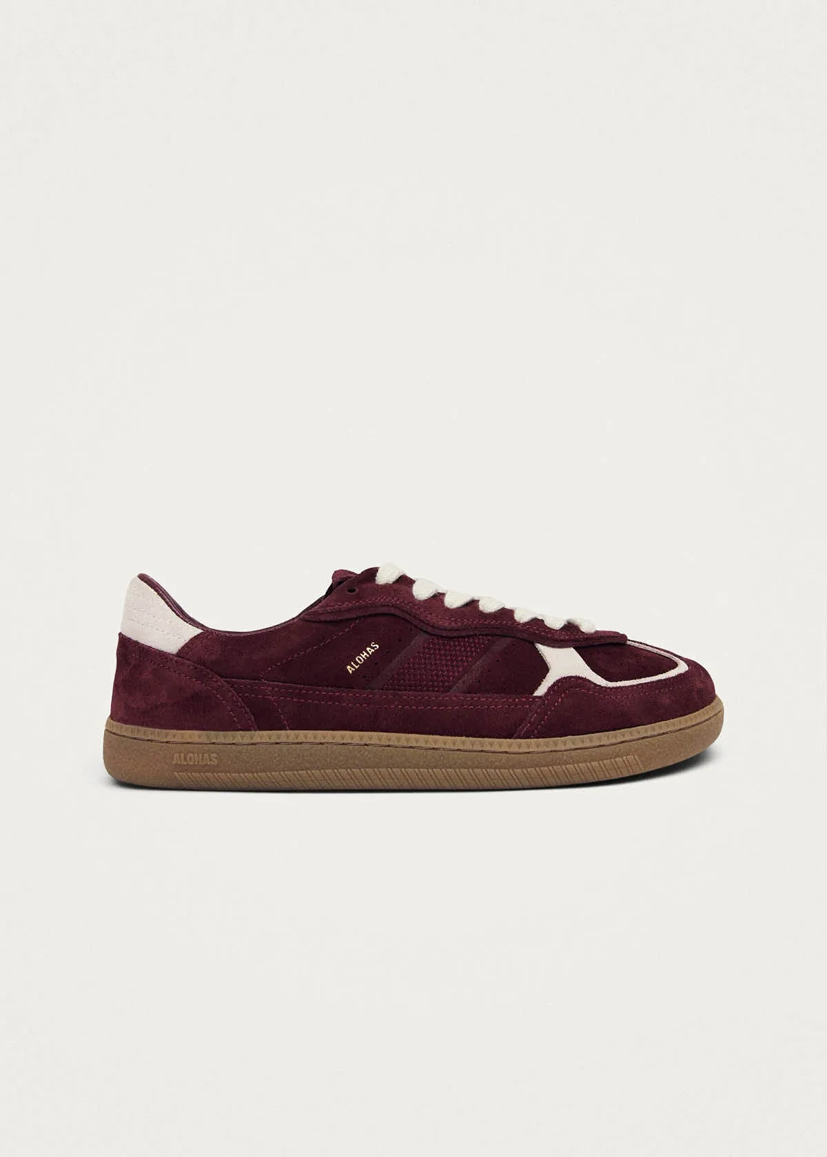 Tb.00 Barefoot Rife Burgundy & Off White Leather Sneakers sold by Alohas product image thumbnail 4