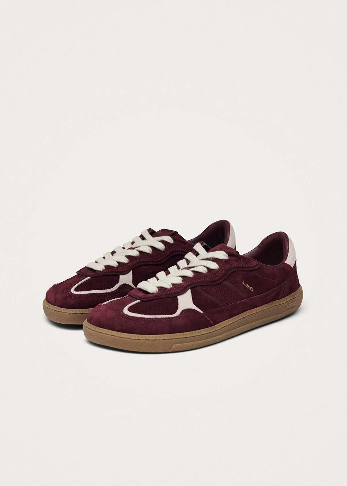 Tb.00 Barefoot Rife Burgundy & Off White Leather Sneakers sold by Alohas product image thumbnail 5