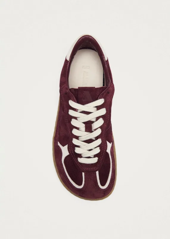 Tb.00 Barefoot Rife Burgundy & Off White Leather Sneakers sold by Alohas