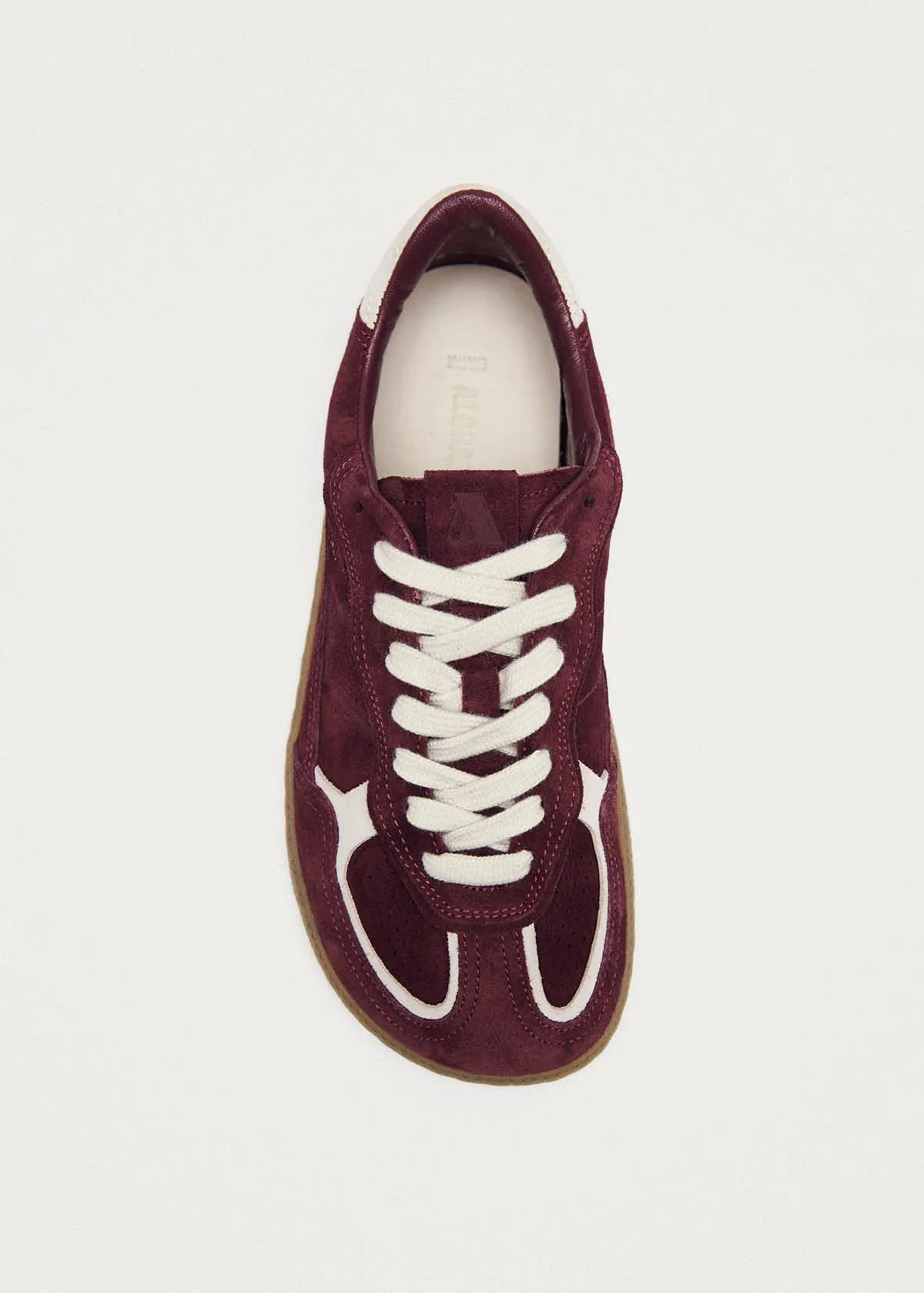 Tb.00 Barefoot Rife Burgundy & Off White Leather Sneakers sold by Alohas