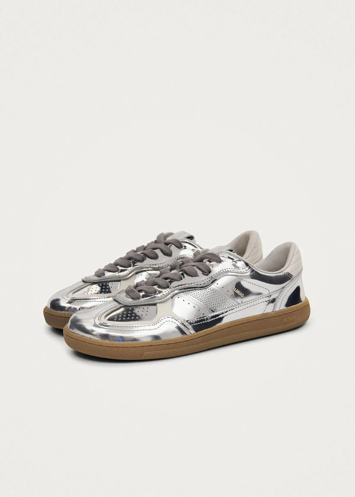 Tb.00 Barefoot Rife Shimmer Silver Cream Leather Sneakers sold by Alohas product image thumbnail 5