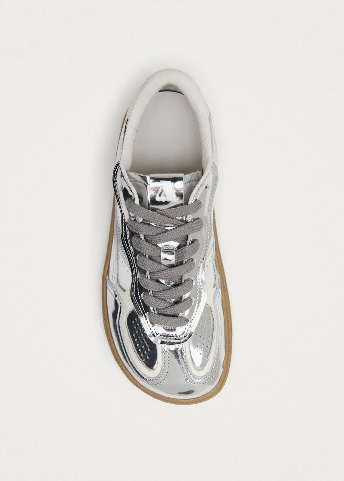 Tb.00 Barefoot Rife Shimmer Silver Cream Leather Sneakers sold by Alohas