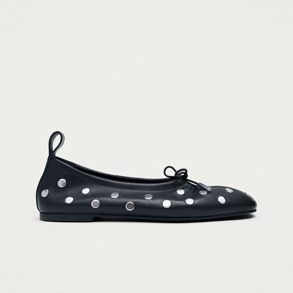 Rosalind All Studs Black Leather Ballet Flats sold by Alohas product image thumbnail 3