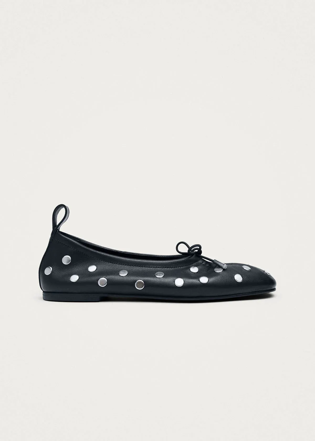 Rosalind All Studs Black Leather Ballet Flats sold by Alohas product image thumbnail 4