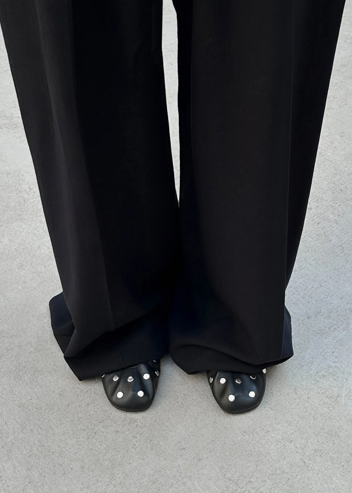 Rosalind All Studs Black Leather Ballet Flats sold by Alohas product image thumbnail 2