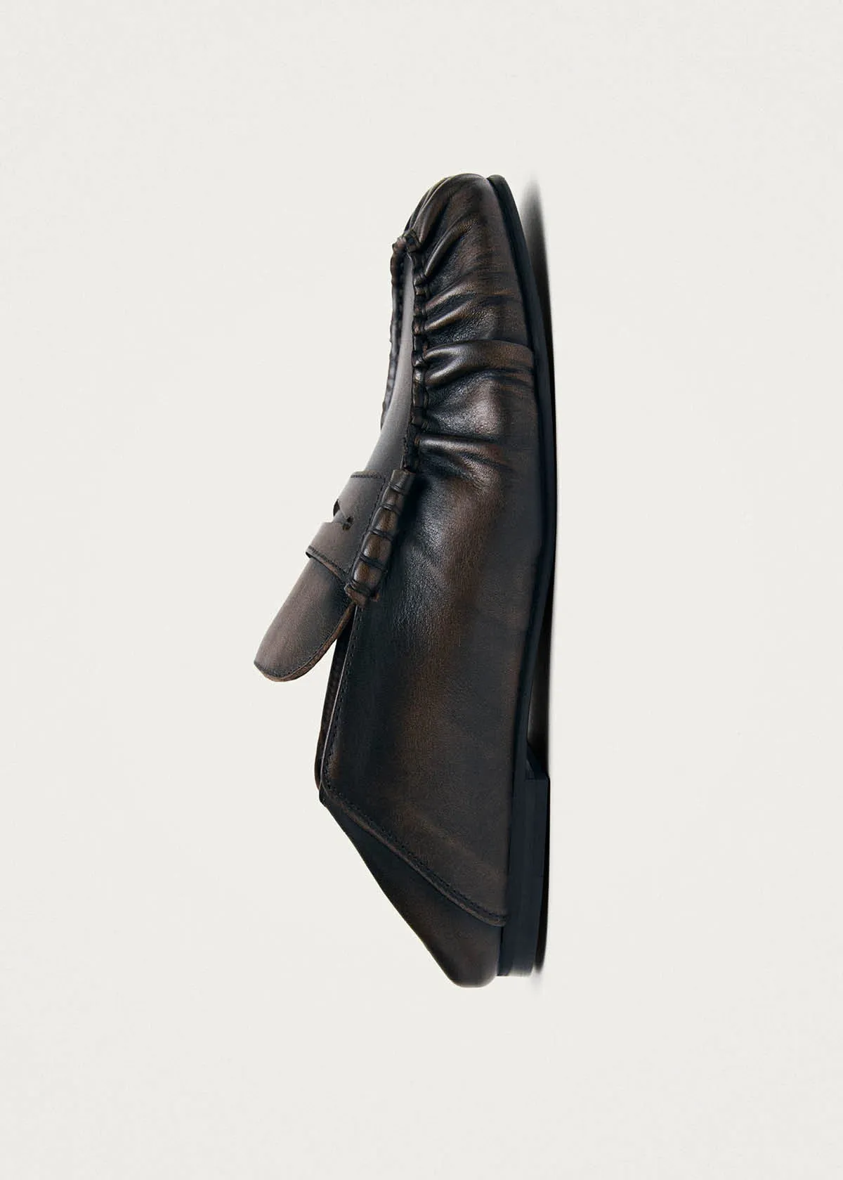 Aven Mule Vintage Effect Brown Leather Loafers sold by Alohas product image thumbnail 4