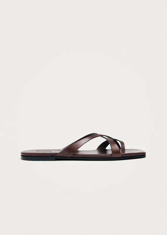 Solara Rift Coffee Brown Leather Sandals sold by Alohas