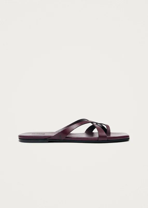 Solara Rift Burgundy Leather Sandals sold by Alohas