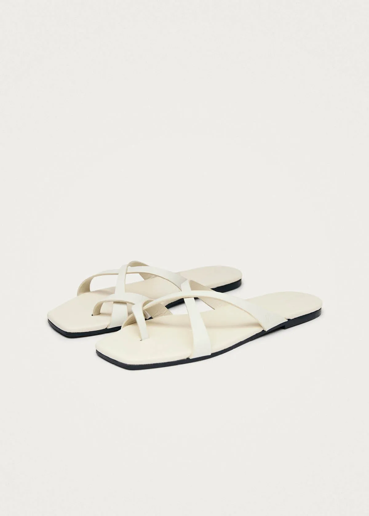 Solara Cream Leather Sandals sold by Alohas product image thumbnail 2