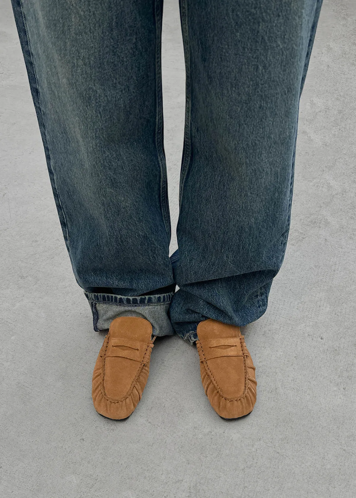 Aven Mule Suede Tan Leather Loafers sold by Alohas product image thumbnail 2