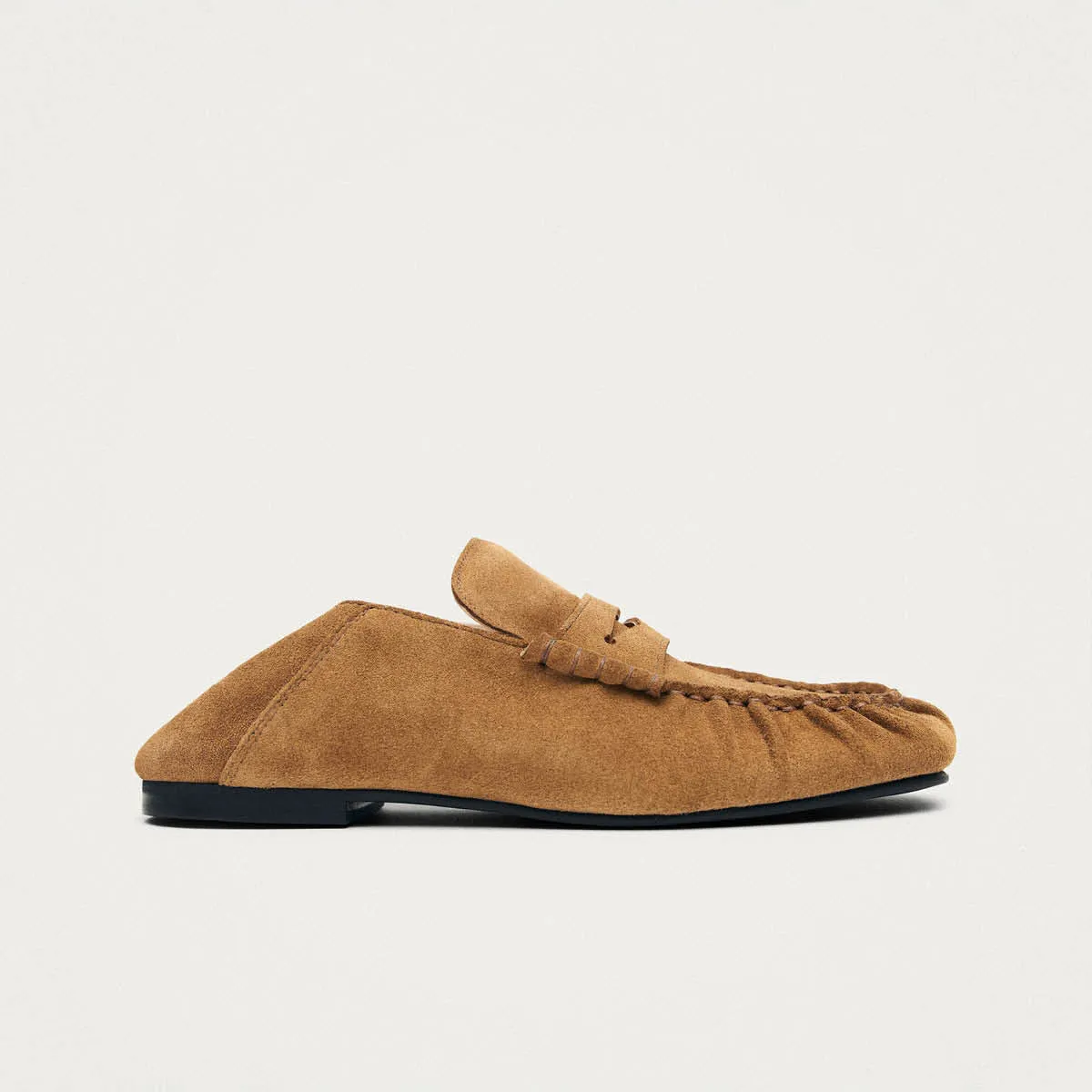 Aven Mule Suede Tan Leather Loafers sold by Alohas product image thumbnail 3