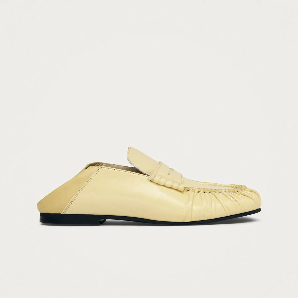 Aven Mule Patent Pale Yellow Leather Loafers sold by Alohas product image thumbnail 3
