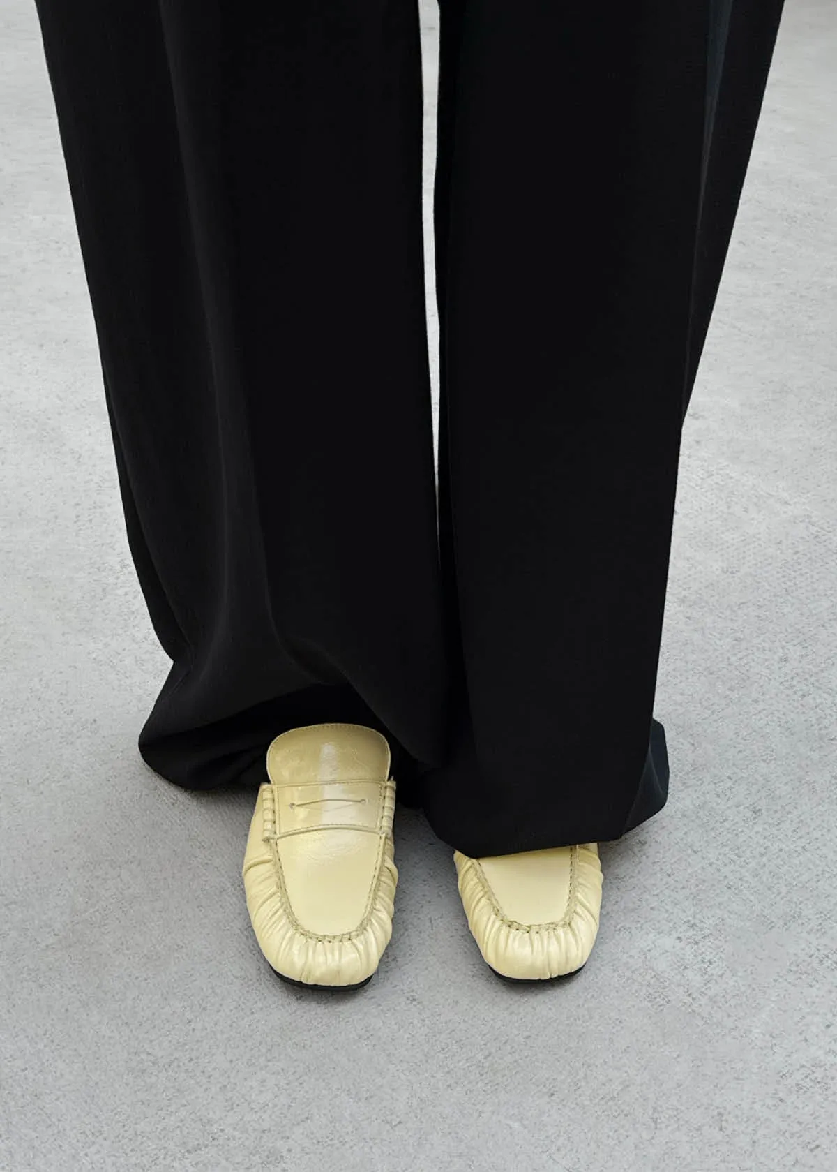 Aven Mule Patent Pale Yellow Leather Loafers sold by Alohas product image thumbnail 2