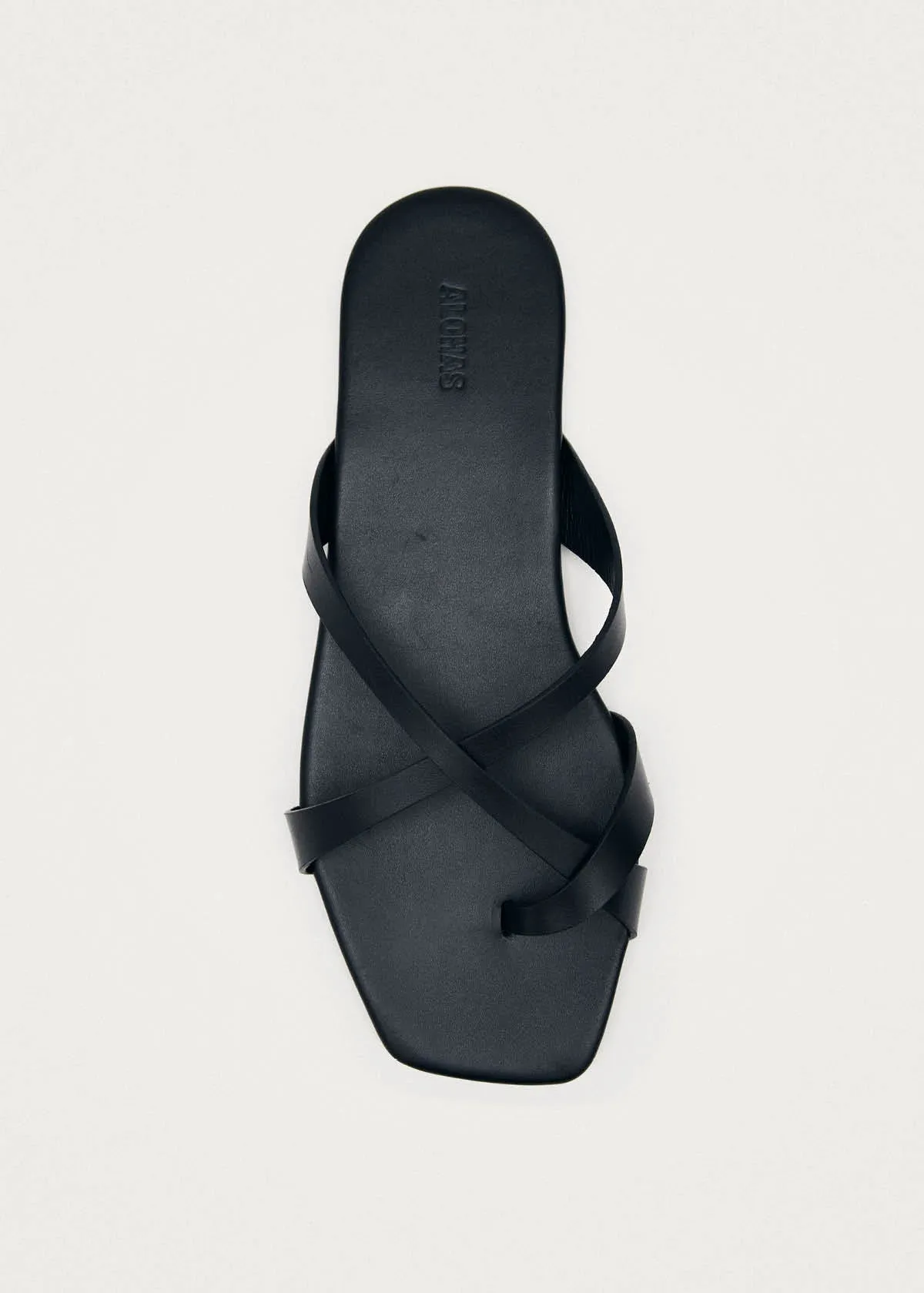 Solara Black Leather Sandals sold by Alohas product image thumbnail 4