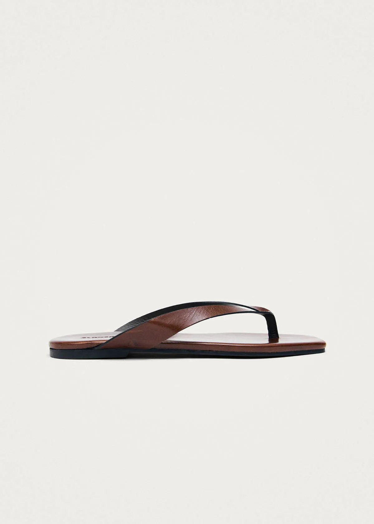 Ola Rift Brown Leather Sandals sold by Alohas