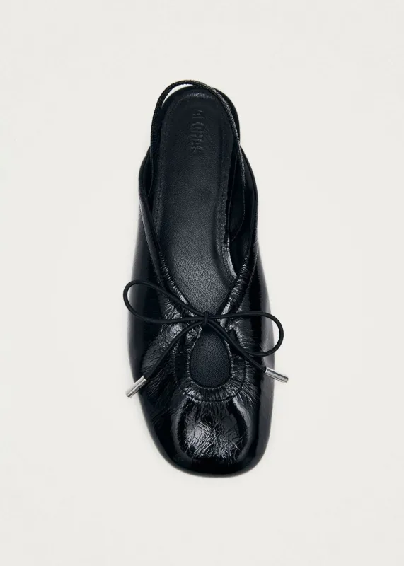 Oli Patent Black Leather Ballet Flats sold by Alohas