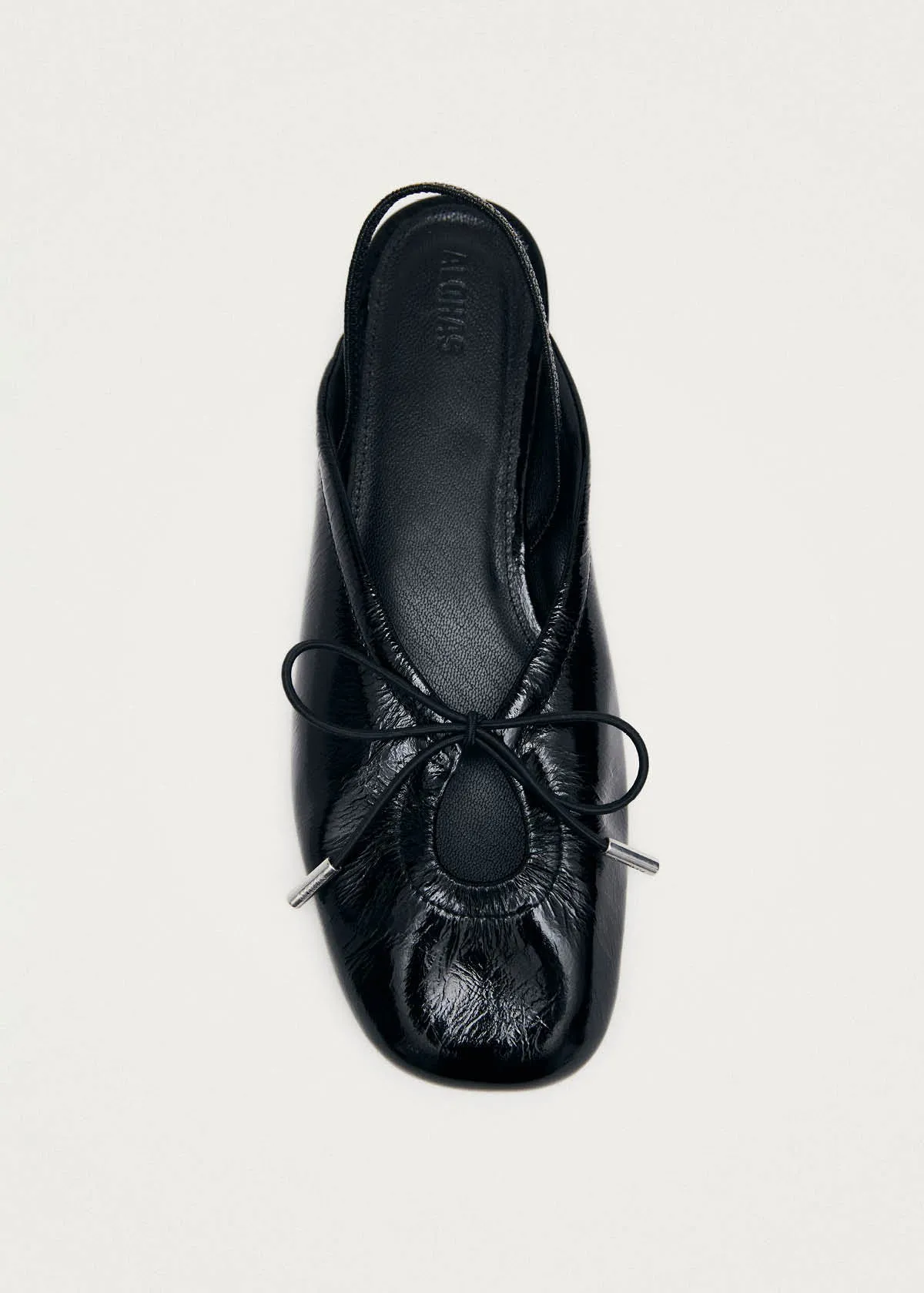 Oli Patent Black Leather Ballet Flats sold by Alohas