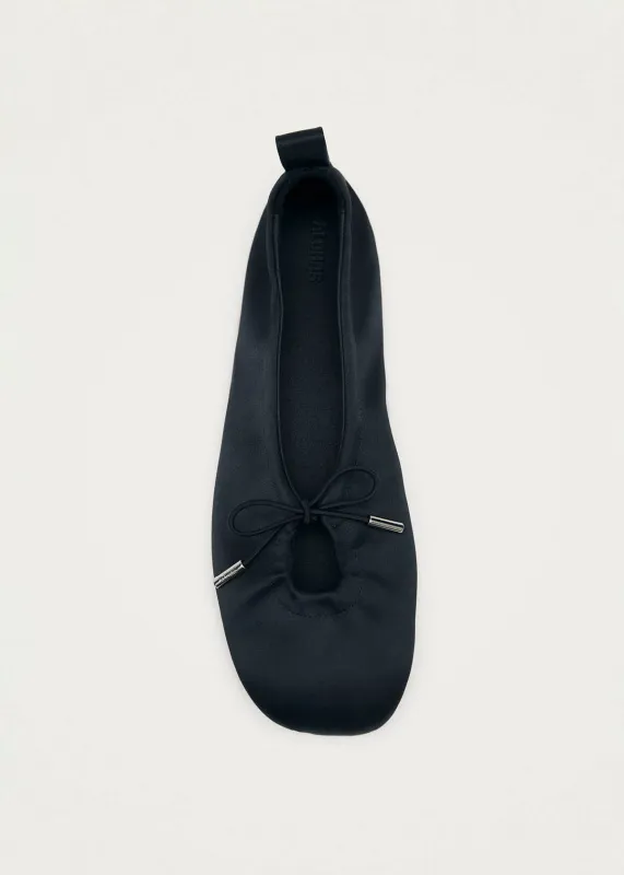 Rosalind Silky Black Ballet Flats sold by Alohas