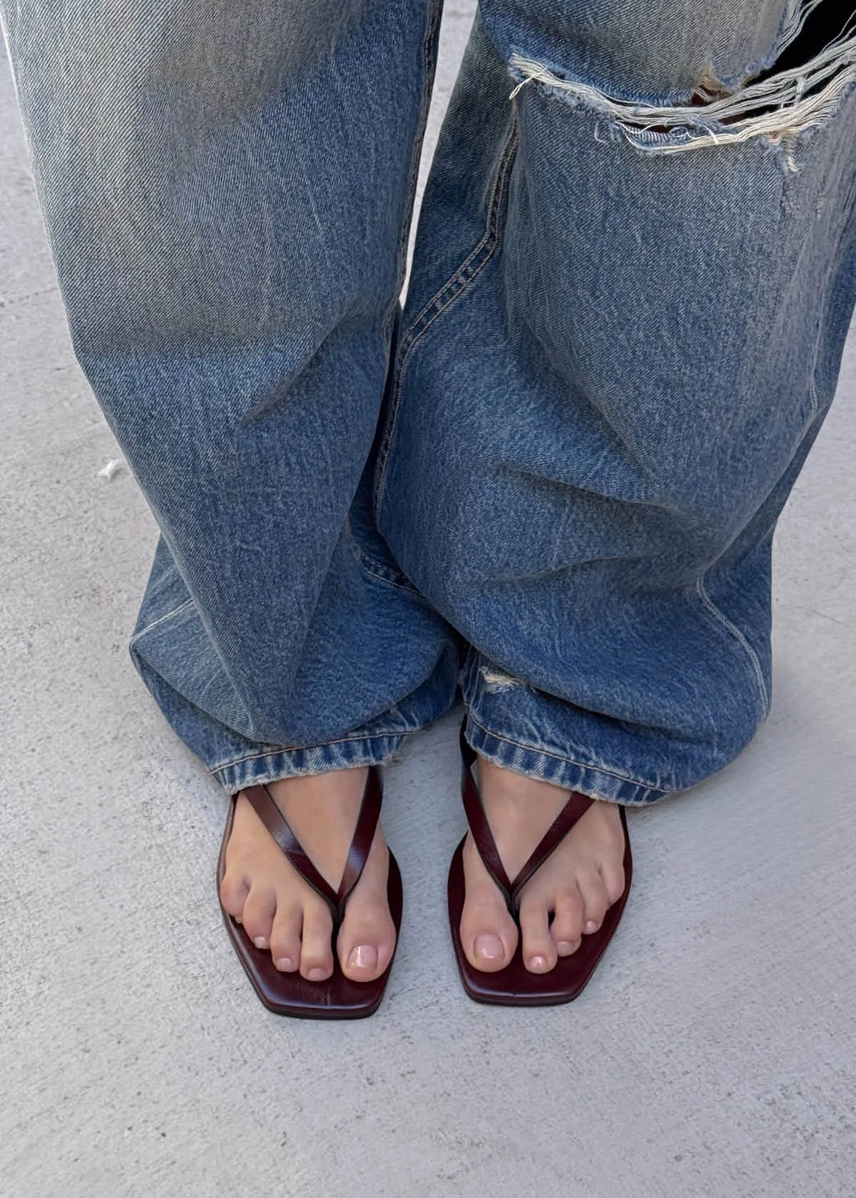 Ola Rift Burgundy Leather Sandals sold by Alohas product image thumbnail 2