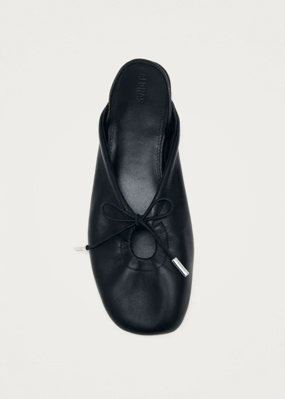Oli Black Leather Ballet Flats sold by Alohas