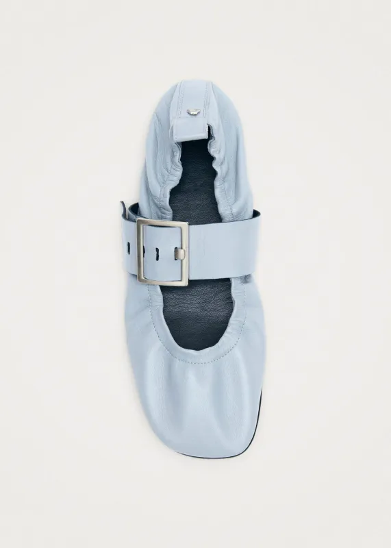 Sarea Blue Leather Ballet Flats sold by Alohas