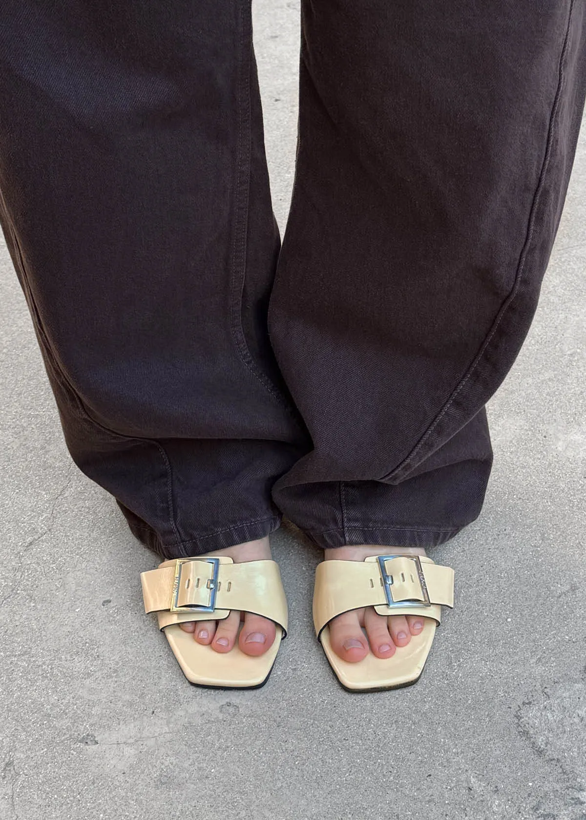 Vent Patent Cream Leather Sandals sold by Alohas product image thumbnail 2