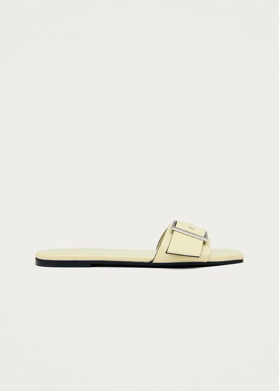 Vent Patent Cream Leather Sandals sold by Alohas